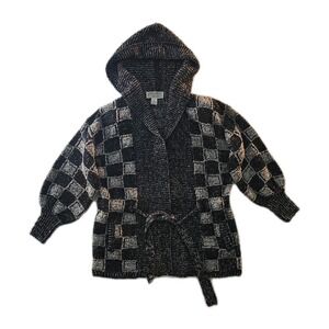 Vintage Black & Gray Sideffects Cardigan Hoodie - Size M